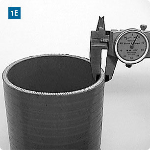 Measuring the material thickness with Calipers