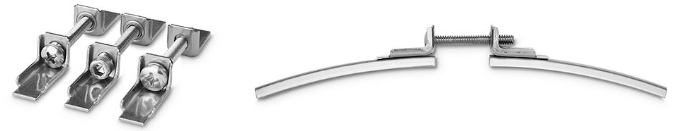 Light-duty latch configurations with metric hardware, socket head cap screws and special square nuts 